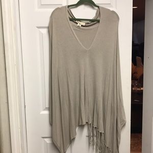 Oversized Fringe Poncho